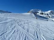 Groomed slope Weibermahd in Lech