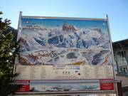 Slope map at the valley station in Wolkenstein