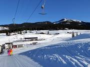 View of the accommodations on the Winklmoosalm