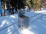 Waste bins in the ski area