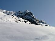 Deep snow slopes in Montfrais, Vaujany