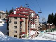 Hotel Kamelia directly on the slope