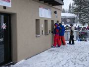 Well-maintained ticket area