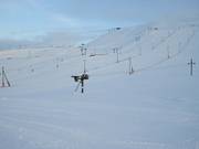 View from the rear parking lots over the Bláfjöll ski area