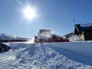 Snow groomer at work in the Sysendalen ski area
