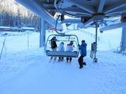 The staff always assists when boarding the chairlifts.