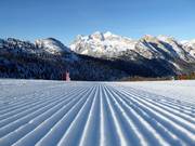Perfect slope grooming in Cortina d'Ampezzo