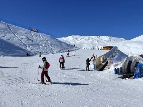 Ski resorts for beginners in the Sesvenna Alps – Beginners Belpiano (Schöneben)/Malga San Valentino (Haideralm)