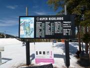 Information board in the ski area