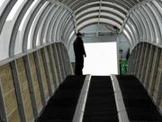 Attentive staff at the covered conveyor belts