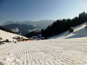 The gentle blue slope is perfect for children