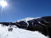 With the Moosalp-Express to the upper part of the ski area