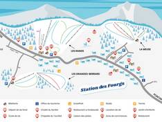 Trail map Les Fourgs