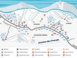 Trail map Les Fourgs