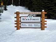 Signage in the ski area