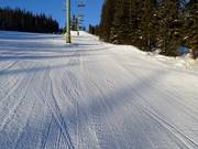 Perfectly groomed slope