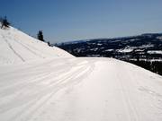Groomed slope in Skeikampen