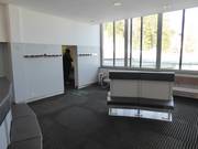 Well-maintained toilet and waiting area at the Olympiabahn valley station