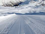 Freshly groomed slope in Zermatt