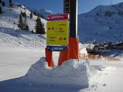 Slope signage in Obertauern