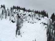 View of the rock walls of the North Bowl