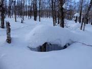 There is always plenty of snow in the Rusutsu ski resort.