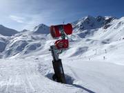 High-performance snow cannon in the Serfaus-Fiss-Ladis ski resort