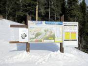 Trail map in the Nakiska ski area