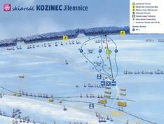 Trail map Kozinec – Jilemnice
