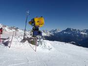 Snow-making on the Col Margherita