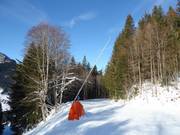 Snowmaking with snow lances in the Loser ski resort