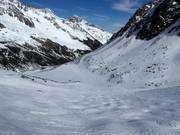 Ski route Wilde Grub'n to the valley station