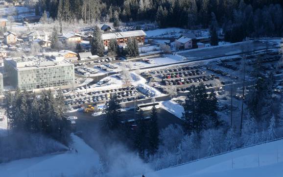 Nassfeld-Pressegger See: access to ski resorts and parking at ski resorts – Access, Parking Nassfeld – Hermagor