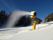Snow cannon on the slope