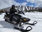 Skidoo rides start directly in the ski resort of Le Mont Grand-Fonds