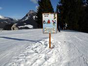 Slope rules trail at the Grafenwiesenlift