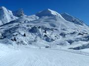 View of the Trittalp slopes in Zürs