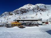 Glacier restaurant complex at the mountain station of the Gletscherexpress