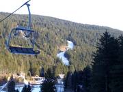 View of the difficult slope Avez del Prinzep