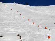 Snowmaking with lances on the Direttissima