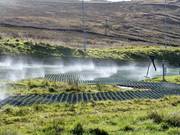 The mats are moistened to make sliding easier.