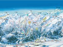 Trail map Serre Chevalier – Briançon/Chantemerle/Villeneuve-la-Salle/Le Monêtier-les-Bains