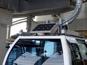 Solar energy for announcements and lighting in the Grasjochbahn