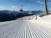 Excellent slope grooming in the Schwemmalm ski area