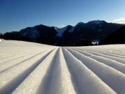 Freshly groomed slope in the Spitzingsee-Tegernsee ski area