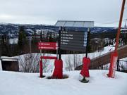 Slope signage in the Åre ski area