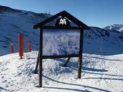 Slope map in the Cerler ski resort