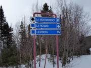 Slope signposting in Mont-Sainte-Anne