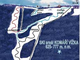 Trail map Komáří vížka – Horní Krupka