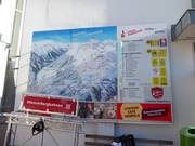 Slope map with current operating information at the valley station